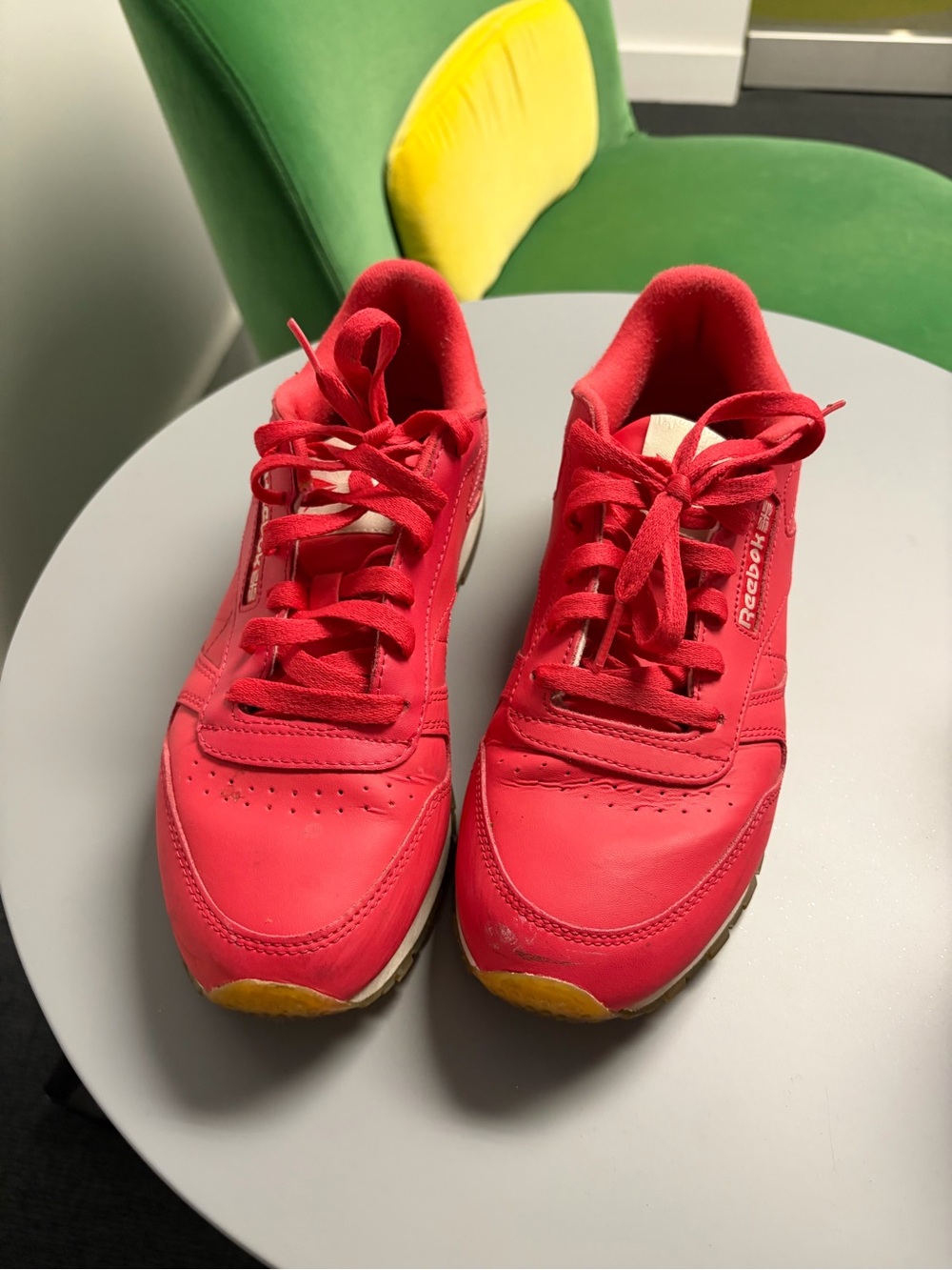 REEBOK  hot pink Lace-Up Sneakers women’s 
Size 9